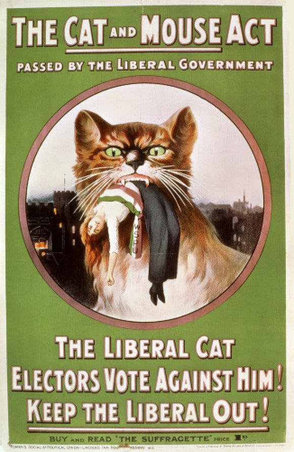 The Cat and Mouse Act poster: 1914