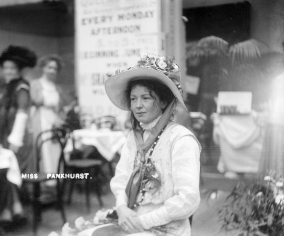 Christabel Pankhurst at The Women's Exhibition: 1909