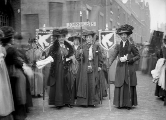 Suffragette procession of Journalists: 1909