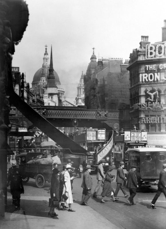 Ludgate Hill from Circus- railway bridge: 20th century