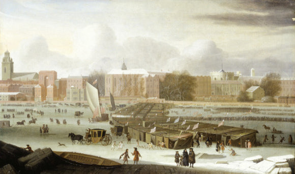 A Frost Fair on the Thames at Temple Stairs: 1684