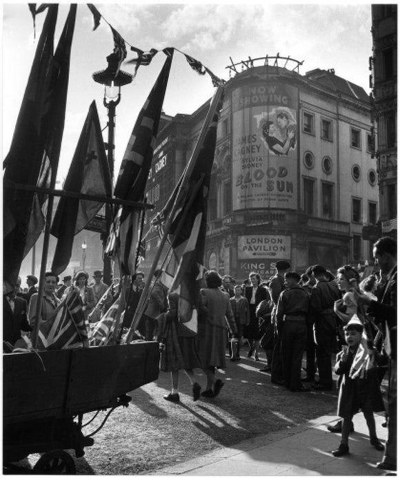 Piccadilly Circus, V.E. Day