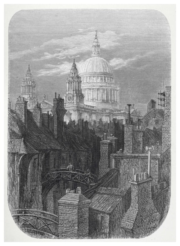 St Pauls from the brewery bridge: 1872