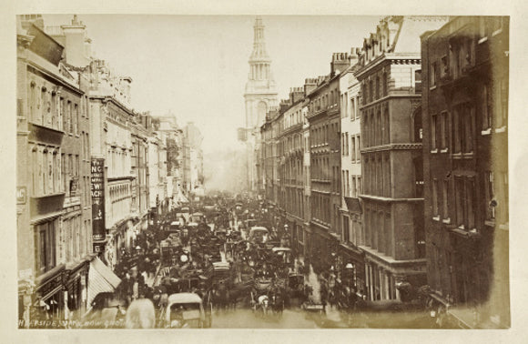 Cheapside with Bow Church; c.1880