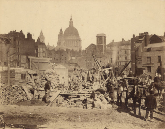 The construction of the Metropolitan District Railway; c.1866