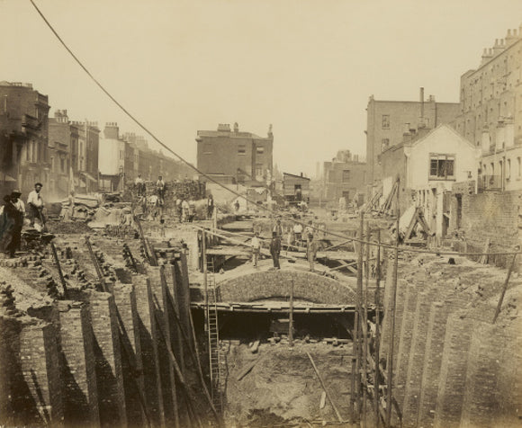 The construction of the Metropolitan District Railway; c.1866