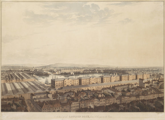 The London Dock from St George's; 1816