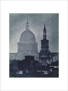 St. Pauls Catherdral at night; 1934